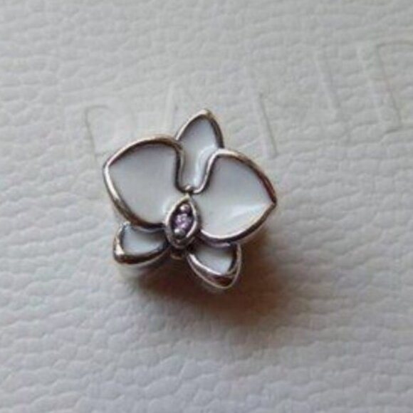 Pandora White Orchid Charm - Picture 2 of 4